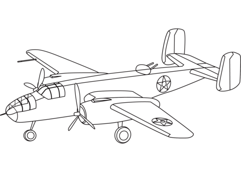 B 25B Mitchells Coloring Page